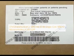 Microcontroladores de 32 bits IC 64-LQFP del Solo-corazón 168MHz del BRAZO M4 de STM32F405RGT6 MCU