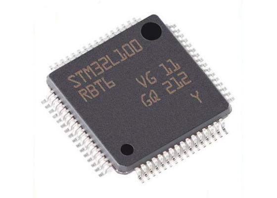 microcontroladores IC 64LQFP de la base del microprocesador STM32L100RBT6 del circuito integrado 32MHz solos
