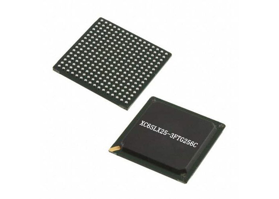 Paquete superficial integrado del soporte 256-LBGA de FPGA IC del Alambre-enlace de IC XC6SLX25-3FTG256C