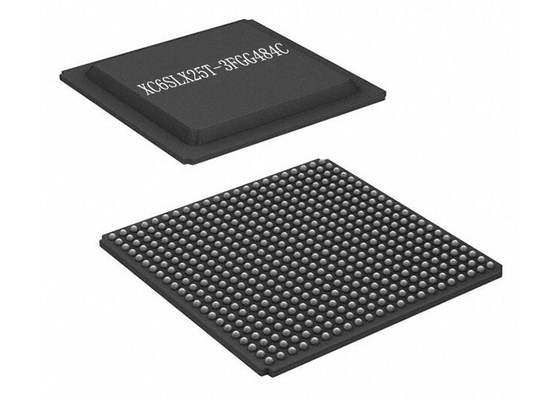 Arsenal de puerta programable del campo del microprocesador XC6SLX25T-3FGG484C 484FBGA del circuito integrado