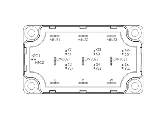Módulos discretos automotrices del semiconductor de los módulos MSCSM120TAM16CTPAG 728W de IGBT