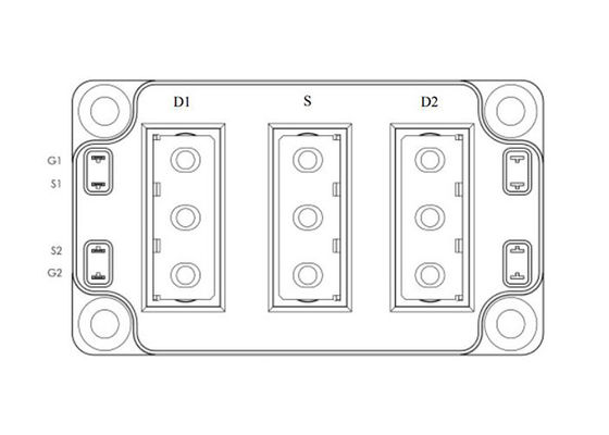 Módulo de poder automotriz del MOSFET de los módulos MSCSM70DUM017AG 2N-Channel de IGBT sic 700V