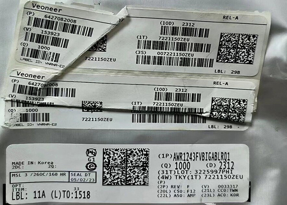 Transceptor de RF IC AWR1243FVBIGABLRQ1 Transceptor FMCW de un solo chip 161-TFBGA