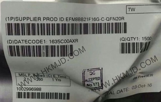Microcontrolador MCU EFM8BB21F16G-C-QFN20R de 8 bits 50MHz CIP-51 8051 Microcontrolador IC 20-QFN