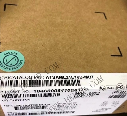 Microcontrolador MCU ATSAML21E16B-MUT 10 Canal 48MHz MCU integrado de 8 bits VQFN32