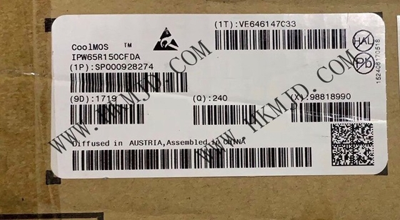 Chip de circuito integrado IPW65R150CFDA a través de un transistor MOSFET de potencia de 650V