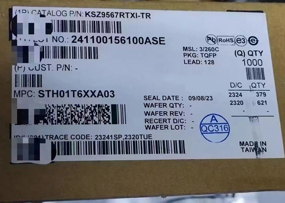 IC Ethernet KSZ9567RTXI Interruptor Ethernet Gigabit de 7 puertos altamente integrado TQFP-128