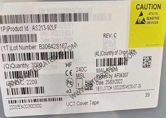 Modulo de comunicación inalámbrica AS213-92LF de 0,1 GHz a 3 GHz pHEMT GaAs SPDT Interruptor IC