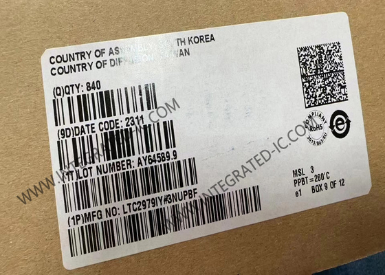 Chip de circuito integrado LTC2979IY 9V a 72V Controlador de puente de diodo ideal DFN8