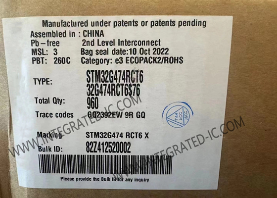 170MHz microcontrolador IC del BRAZO Cortex-M4F LQFP64 del microcontrolador MCU STM32G474RCT6