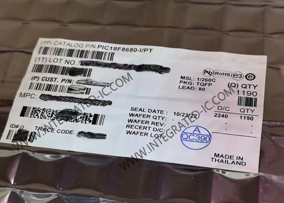 PIC18F8680-I/PT Microcontrolador MCU 40MHz PIC de 8 bits y microcontroladores AVR TQFP-80