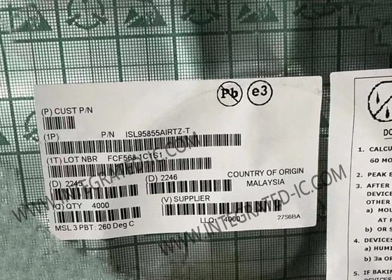Chip de circuito integrado ISL95855AIRTZ Regulador de voltaje de 0V a 1.52V para las CPU IMVP8TM