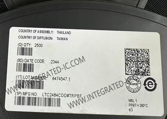 LTC2484CDD Chip de circuito integrado de 24 bits ΔΣ ADC con corriente de entrada fácil de la unidad de cancelación DFN-10
