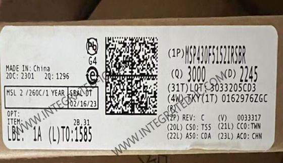 MSP430F5152IRSBR Microcontrolador MCU de 16 bits MCU de 25 MHz Microcontroladores de señal mixta