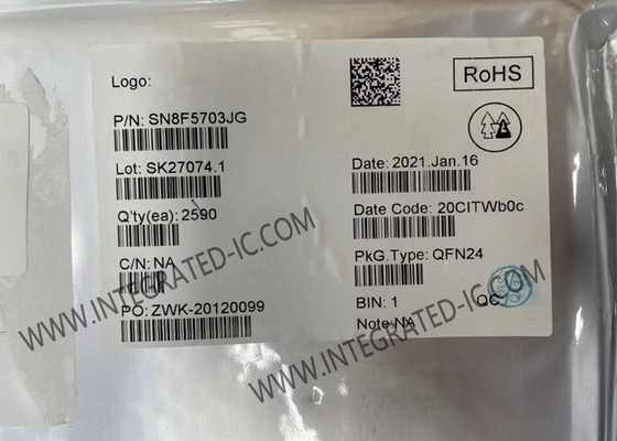 SN8F5703JG Microcontrolador MCU 8MHz 8051-basado en microcontrolador IC QFN-24