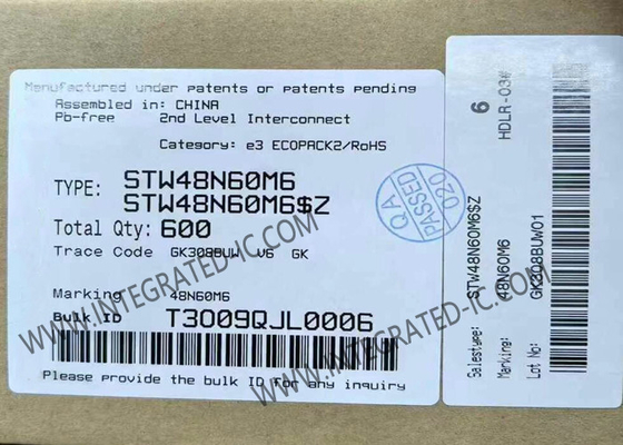 STW48N60M6 Chip de circuito integrado de canal N 600V 39A Transistores MOSFET de potencia