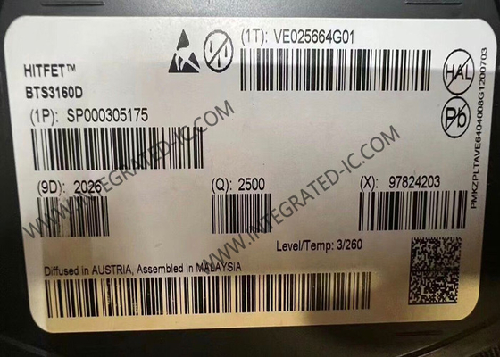 Chip de circuito integrado BTS3160D 10Ω Interruptor de potencia de lado bajo inteligente IC TO-252-5