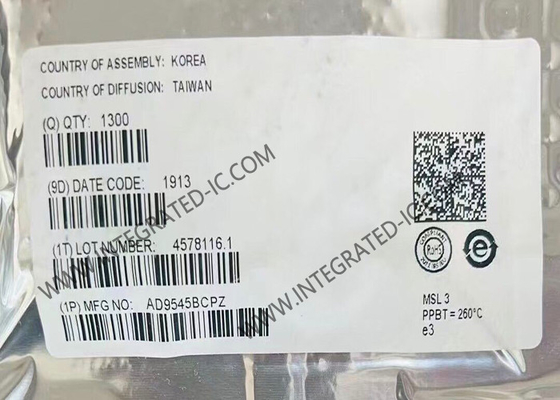 Chip de circuito integrado AD9545BCPZ 813mW Sincronizador y traductor de reloj adaptativo