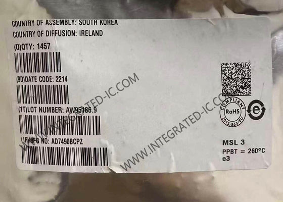 Circuito integrado AD7490BCPZ Chip convertidor analógico-digital de 16 canales, 1MSPS y 12 bits con secuenciador