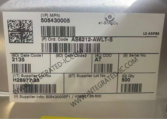AS6212-AWLT-S Sensor IC Sensores de temperatura digital de alta precisión WLCSP6