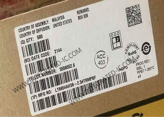 LT6654AHS6-2.5 Chip de circuito integrado de precisión de amplia fuente de alimentación de alta potencia de salida de baja ruido de referencia