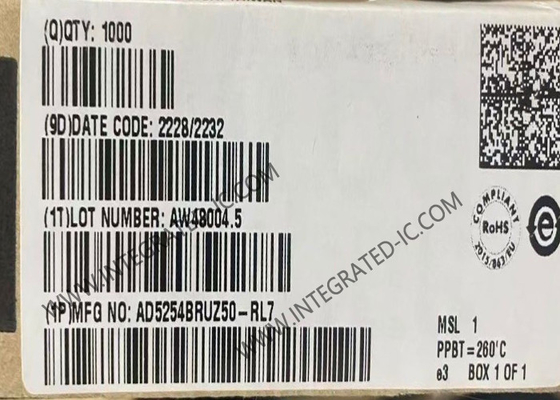 AD5254BRUZ50 Chip de circuito integrado cuádruple 256-posición I2C Potenciómetro digital de memoria no volátil