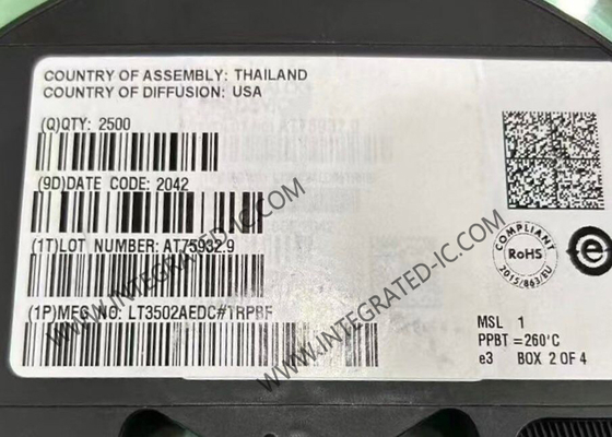 Chip de circuito integrado LT3502AEDC, reguladores reductor de 2,2 MHz y 500 mA, paquete DFN-8