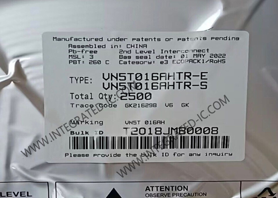 VN5T016AHTR Circuito Integrado Chip Controlador de Alta Lado de Canal Único TO-252-7 Controladores de Puerta