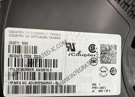 ADUM2250ARWZ Chip de circuito integrado aisladores digitales intercambiables en caliente aisladores I2C duales de 1 Mbps