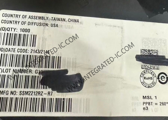 Chip de circuito integrado SSM2212RZ Transistor NPN dual emparejado de audio de 40 V SOIC-8