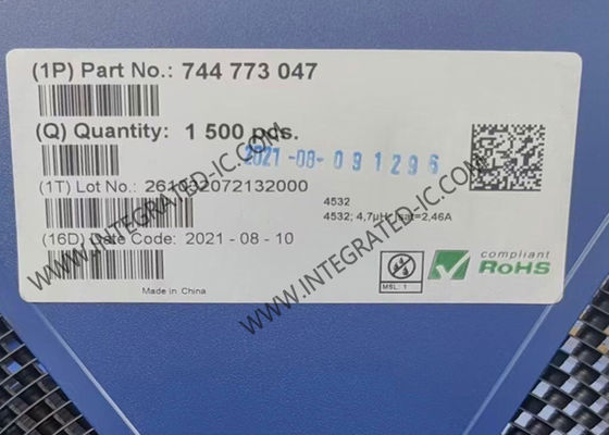 744773047 Chip de circuito integrado Inductores de potencia de 4,7 µH 1,82A Inductor bobinado