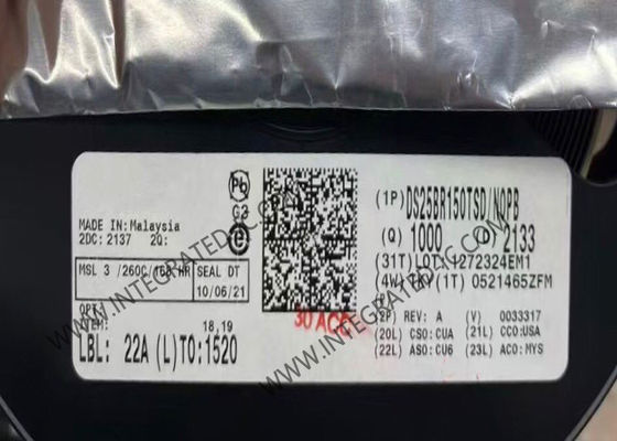 DS25BR150TSD Chip de circuito integrado de canal único 3.125Gbps LVDS búfer WSON-8