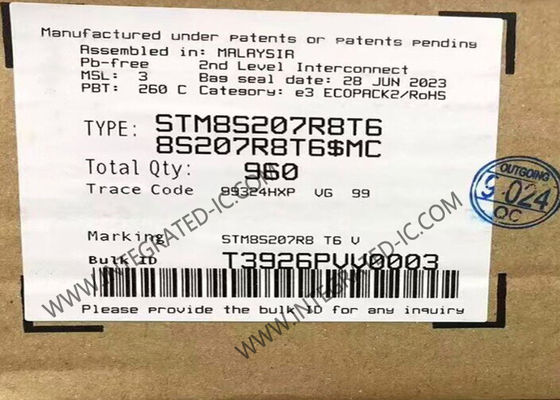 Microcontrolador STM8S207R8T6 MCU de 8 bits a 24MHz con EEPROM integrada