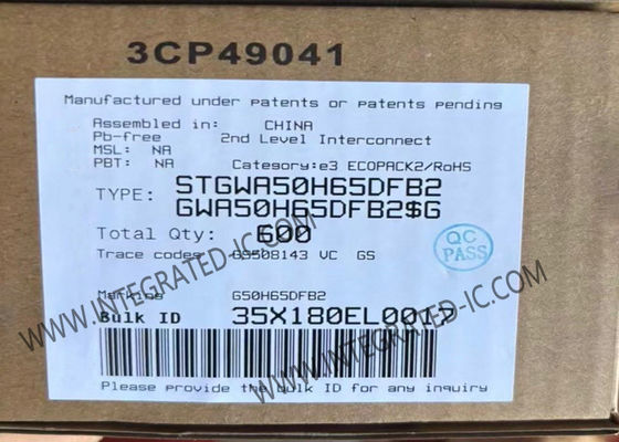 Chip de circuito integrado STGWA50H65DFB2 Parada de campo de la puerta de la zanja HB2 IGBT de alta velocidad