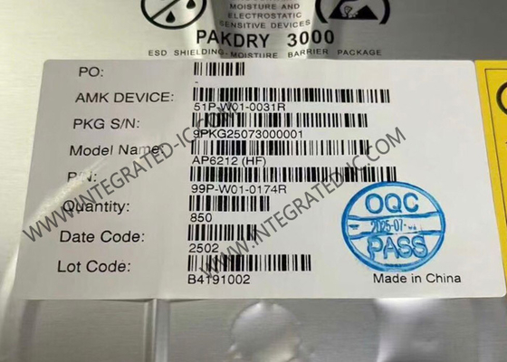 AP6212 BT IC Wi-Fi de banda única altamente integrada 11b/g/n y BT 5.4 módulo QFN-44