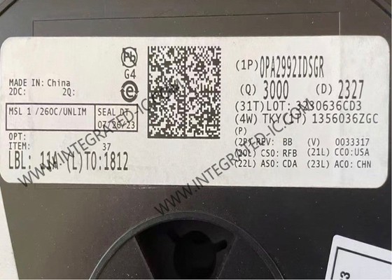 Chip de circuito integrado OPA2992IDSGR Amplificadores operativos de bajo ruido 40V Chip de amplificador óptico