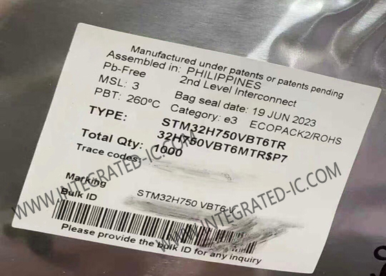 STM32H750VBT6TR Microcontrolador MCU Microcontroladores de 32 bits 480MHz STM32H7 Serie MCU