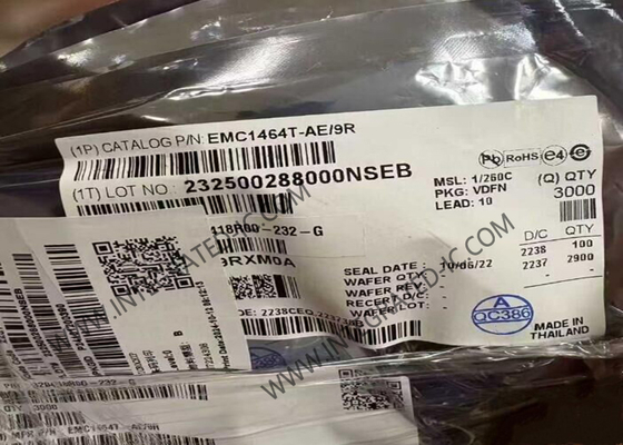 EMC1464T-AE/9R Sensor IC Sensor de temperatura SMBus de 4 canales de alta precisión