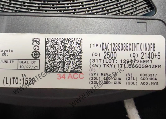 Chip de circuito integrado DAC128S085CIMTX Convertidor digital a analógico de 12 bits TSSOP16