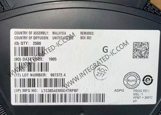 LTC3854EMSE 	Circuito Integrado Chip Controlador DC/DC conmutado reductor síncrono de alto rendimiento