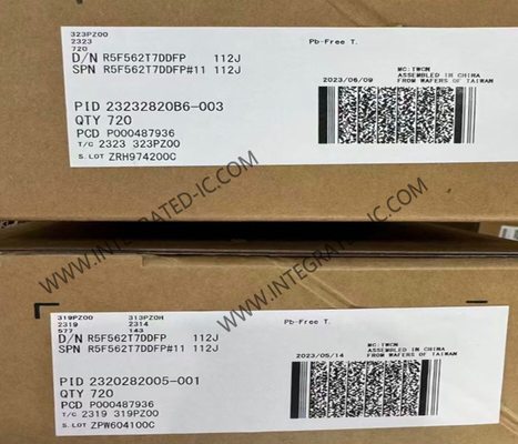 R5F562T7DDFP Microcontrolador MCU 32-Bit 100MHz RX62T Microcontrolador 100-LFQFP