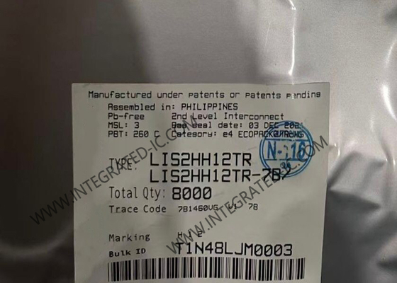Sensor IC LIS2HH12TR Sensores de movimiento LGA12 Acelerómetro lineal de tres ejes