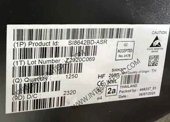 SI8642BD-ASR Chip de circuito integrado de baja potencia de cuatro canales de 150 Mbps aisladores digitales