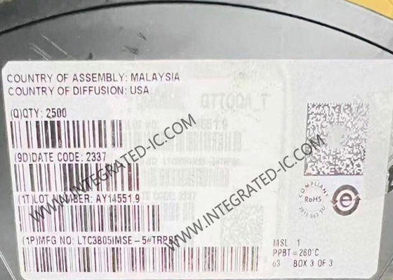 LTC3805IMSE-5 Chip de circuito integrado de corriente ajustable de frecuencia en modo de retroceso/refuerzo/controlador SEPIC DC/DC