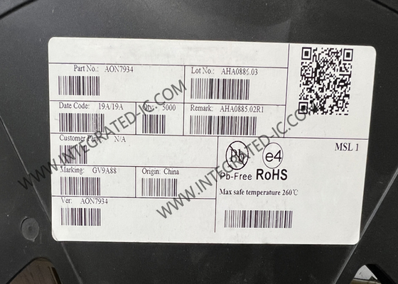 AON7934 Chip de circuito integrado 30V Transistores MOSFET de doble canal N asimétrico