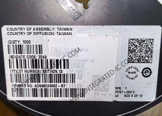 Circuito Integrado AD8692ARMZ Chip de Bajo Costo y Bajo Ruido Amplificadores Operacionales CMOS RRO