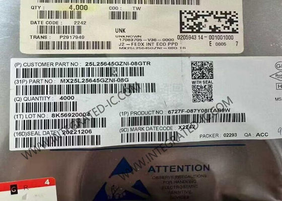 Chip de IC de memoria MX25L25645GZNI-08G 120MHz 256Mbit SPI NOR IC de memoria flash WSON8