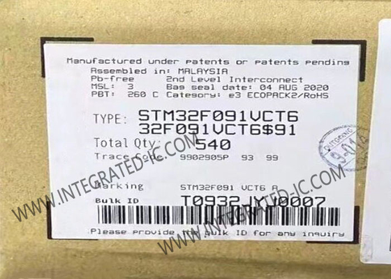 STM32F091VCT6 Microcontrolador MCU de 32 bits y 48 MHz ARM Cortex-M0 MCU integrado