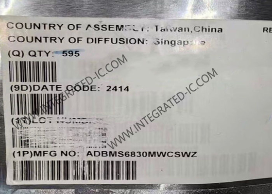 Chip de circuito integrado ADBMS6830MWCSWZ Monitoreo de baterías multicelulares de 16 canales