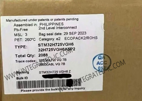 Microcontrolador MCU STM32H725VGH6 ARM Cortex-M7 MCU con 564 KB de RAM